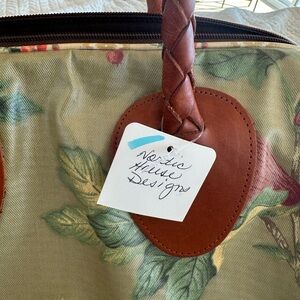 Floral Tote - Brown and Green